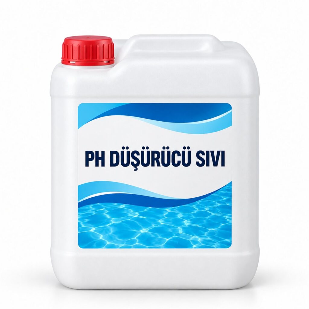 pH düşürücü sıvı havuz kimyasalı bidonu