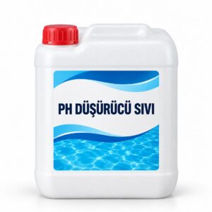 pH düşürücü sıvı havuz kimyasalı bidonu